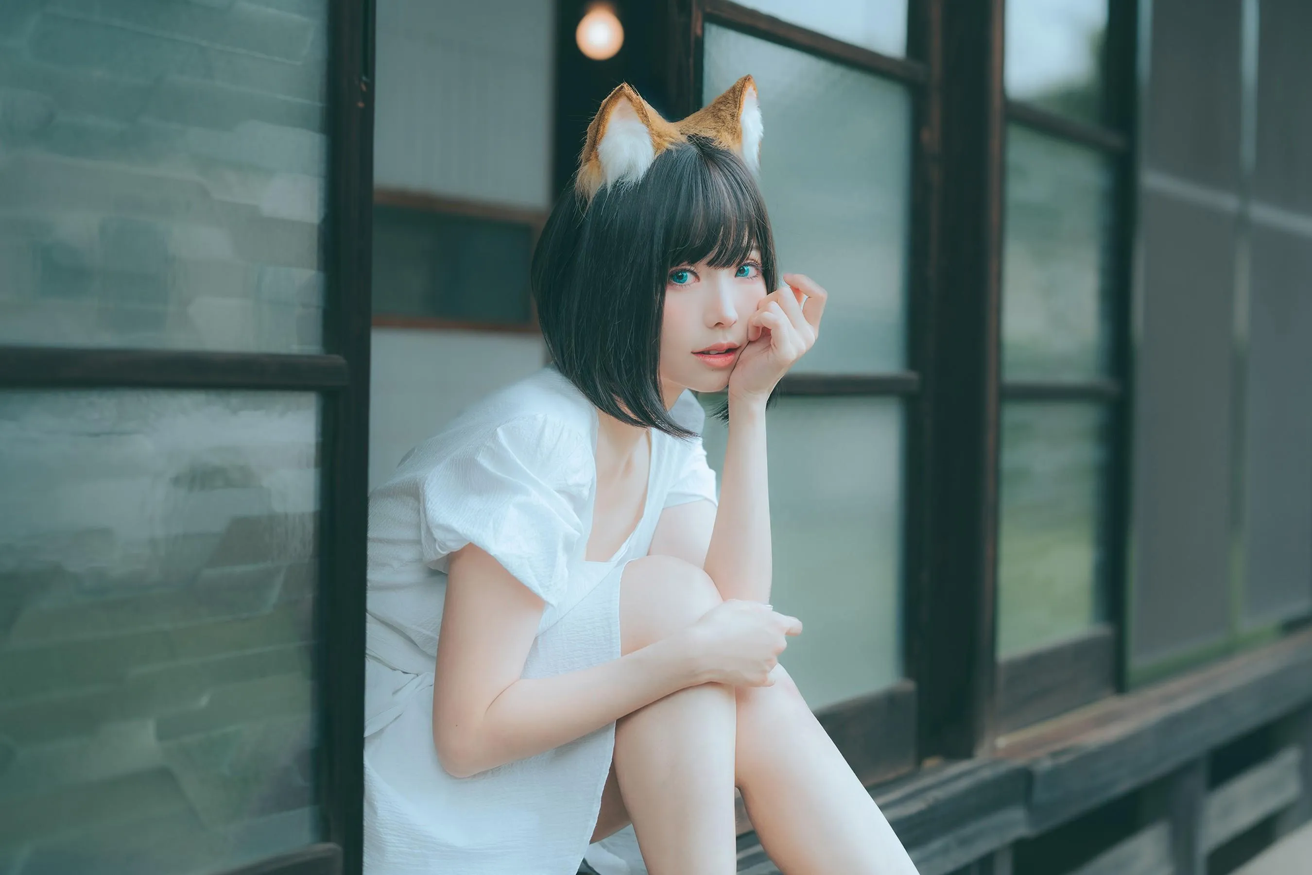 ElyEE子 – NO.114 2023.July B-Dongitsune ~White dress 白洋裝狐少女 [60P]插图1